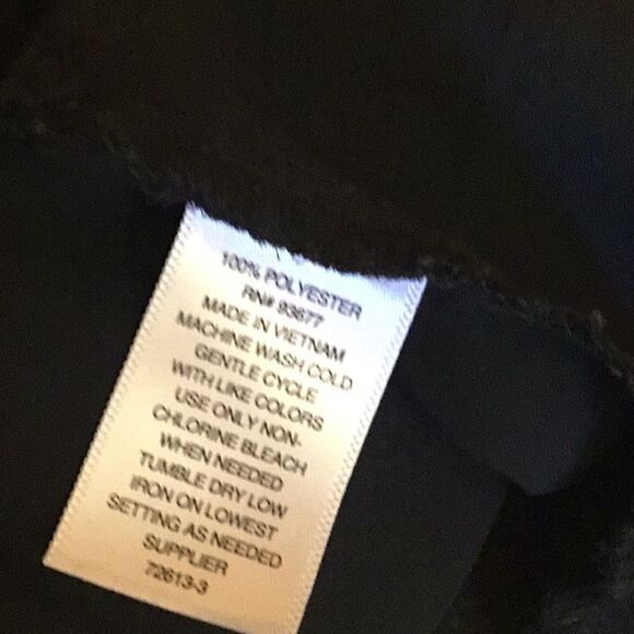 ANA semi sheer black blouse with ruffled button & sleeves in size L NWOT - Picture 10 of 10